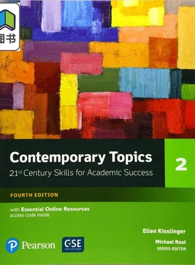 培生 Contemporary Topics 2 with Essential Online Resources 当代主题（第四版）2：学生课本+线上资源 大音