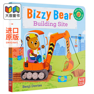 Building Dav Benji 忙碌 Bear 小熊很忙系列 小熊0 建筑工地 Site 6岁儿童英语启蒙 Bizzy 英文原版 纸板机关操作书游戏书