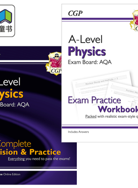 英国CGP原版 英国大学入学考试 ALevel AQA 生物化学数学物理复习指南练习附电子版 Biology Chemistry Maths Physics