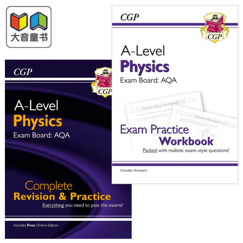 英国CGP原版 英国大学入学考试 ALevel AQA 生物化学数学物理复习指南练习附电子版 Biology Chemistry Maths Physics