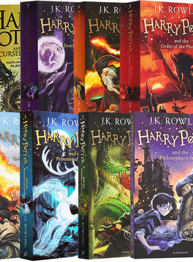 Harry Potter 1-8 哈利波特系列 英文原版小说 魔法石 凤凰社 密室 进口英语书 JK罗琳 HarryPotter 1 and the Sorcerer's St