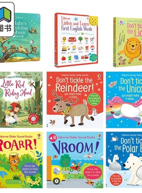 Usborne 英文原版 尤斯伯恩儿童发声书音乐书合集 亲子幼儿互动书英语启蒙 Listen and learn first English words 大音