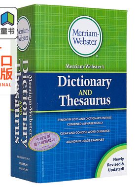 韦氏词典和同义词表 2020年版Merriam-Websters Dictionary and Thesaurus 2020 英文原版英语字典 进口参考工具书 大音