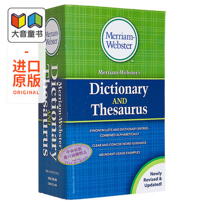 韦氏词典和同义词表 2020年版Merriam-Websters Dictionary and Thesaurus 2020 英文原版英语字典 进口参考工具书 大音