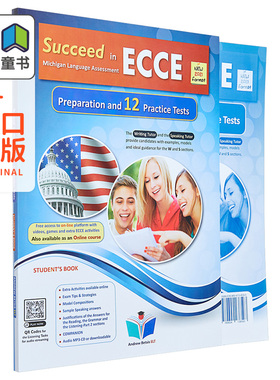 Succeed in Michigan ECCE Practice Tests 美国密歇根英语ECCE证书考试备考宝典 2021年考纲12套模拟题 自学套装