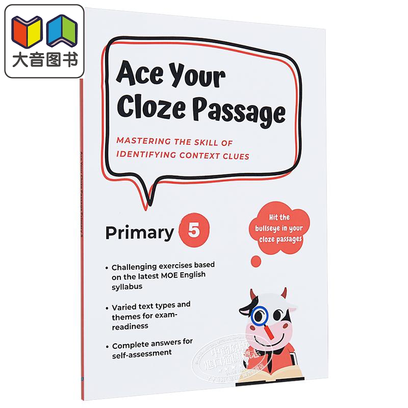新加坡教辅 Ace Your Cloze Passage Primary 5 战胜英语完形填空 小学5年级 教辅练习 英语填空题 英文原版图书 大音