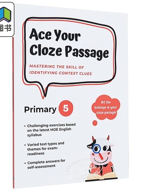 新加坡教辅 Ace Your Cloze Passage Primary 5 战胜英语完形填空 小学5年级 教辅练习 英语填空题 英文原版图书 大音
