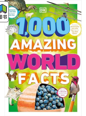 DK 1000个令人惊奇的世界事实 1000 Amazing World Facts 英文原版 儿童科普读物 科学知识绘本 进口童书 9岁以上 大音