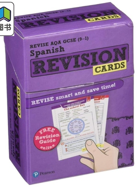 Pearson Revise 培生AQA GCSE西班牙语复习卡片 含在线复习和音频 Spanish: Revision Cards for 2025 exams 大音