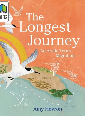 北极燕鸥的迁徙 Amy Hevron The Longest Journey 英文原版 儿童科普绘本 鸟类知识百科图画书 精装绘本 进口图书 大音