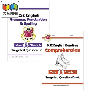 阅读理解练习题 英语问题针对书 英国CGP原版 标点拼写 2册 延伸学习教辅套装 小学5年级 含答案 大音 KS2 预售 语法 English
