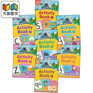 Book 快乐自然拼读活动手册7册 进口图书 Phonics 大音 英文原版 Activity 英语 Jolly 英式