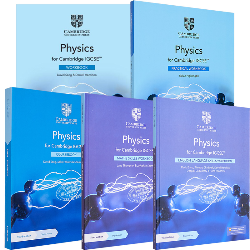 剑桥 IGCSE系列 Physics Core and Extended物理教材练习册英文原版部分含在线资源 Cambridge Coursebook Workbook复习指南-封面