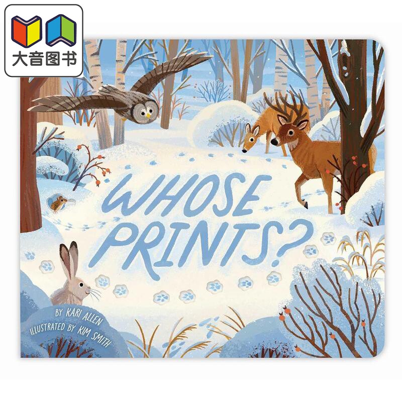 谁的印 Whose Prints英文原版儿童纸板书早教认知图画书亲子绘本进口儿童读物低幼童书 2岁以上动物知识大音_虎窝淘