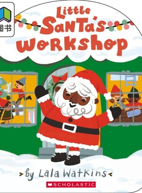 Little Santas Workshop 异形书 圣诞老人的工坊 英文原版进口图书 儿童绘本 纸板书 故事图画书 大音