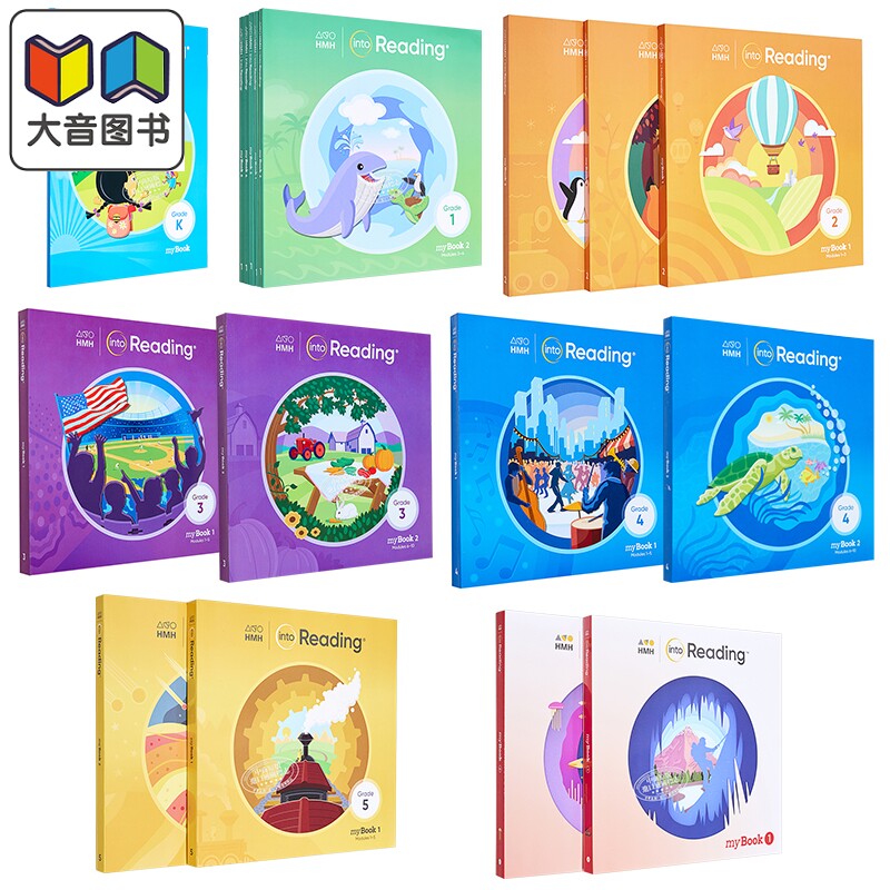 美国原版进口HMH小学语言艺术阅读 Into Reading Student myBook Softcover Grade K-6 一至六年级学生英语精读 大音