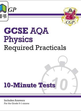 预售 英国原版CGP教辅新版GCSE物理AQA必修10分钟测试New Grade9-1 Physics AQA Required Practicals 10-Minute Tests 大音