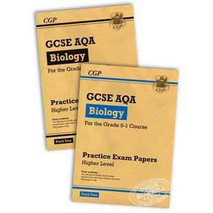 生物 Grade AQA Biology 套装 Practice 英国进口原版 Higher GCSE Pack CGP 书 Papers