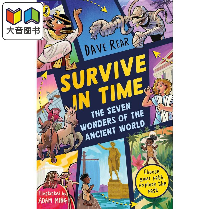 预售 古代世界七大奇迹 The Seven Wonders of the Ancient World 英文原版 儿童历史读物 黑白插图章节书 进口童书 大音