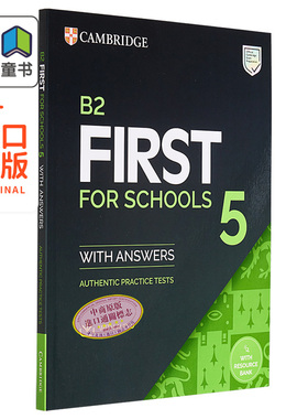 Cambridge B2 FCE Authentic Practice Tests Students Book for Schools 5 校园版真题集 含答案 音频 资源库 英文原版剑桥?