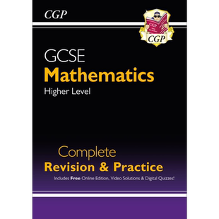 预售 英国原版CGP教辅 2021年新GCSE数学完整修订和实践 高级 New 2021 GCSE Maths Complete Revision & Practice 大音