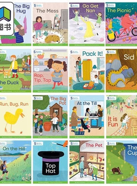 英文原版我的字母和声音 自然拼读读物一阶Pink B套装16本 4-5岁My Letters and Sounds Phonics Phase Two Pink B 大音