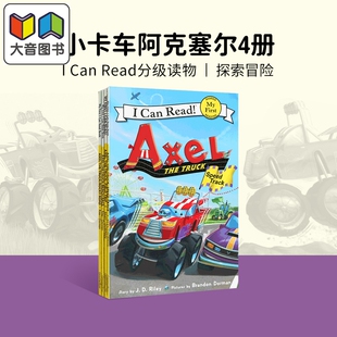 预售 我可以读 阿克塞尔小卡车4册 I Can Read Axel the Truck 英文原版 儿童英语阅读 310L-370L 送音频 具体询客服 大音