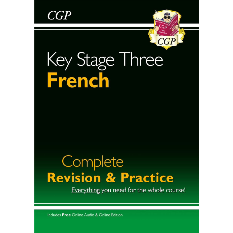 英国原版CGP教辅 New KS3 French Complete Revision Practice 带有免费在线音频 新 KS3 法语完整修订和练习 大音