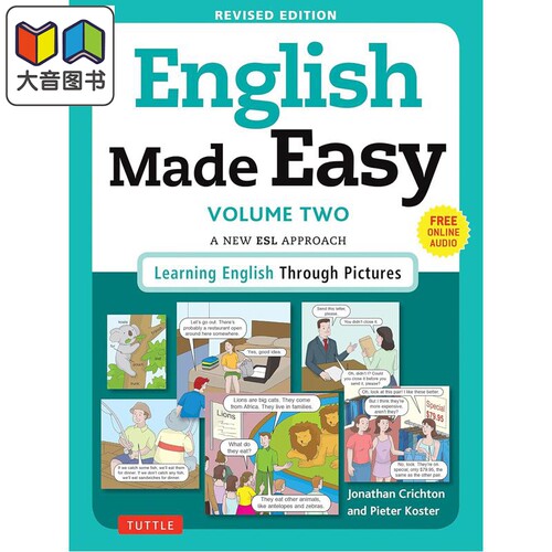 轻松漫画学英语第二册 含音频 English Made Easy Volume Two ESL Approach Learning English Through Pictures 大音