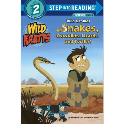 兰登阅读进阶2 动物兄弟 野外生物 Step into Reading Step 2 Wild Reptiles Snakes Crocodi 分级阅读 英文原版 大音