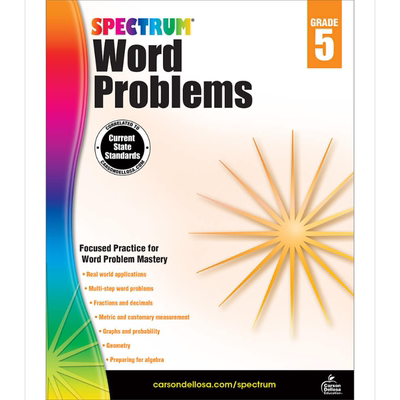 光谱练习册数学文字应用题5年级