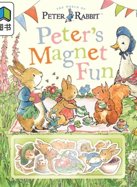 Peter Rabbit Peters Magnet Fun 彼得兔的磁铁书 纸板书 英文原版小初文学 儿童绘本纸板书 亲子互动故事图画书 大音