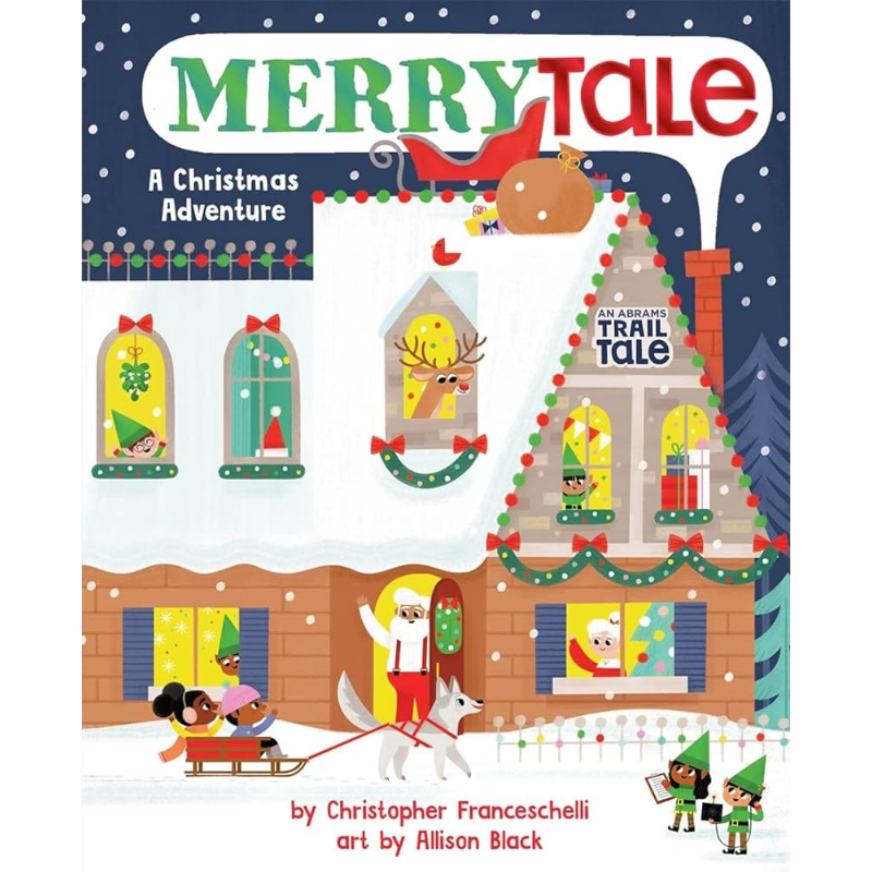 An Abrams Trail Tale Merrytale 足迹故事 圣诞故事 英文原版进口图书 儿童绘本 折叠页纸板书 故事图画书 大音