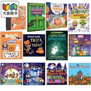 Treat 英文原版 纸板书亲子绘本图画书桥梁漫画书立体书 HALLOWEEN万圣节主题书单合集 糖果节 南瓜节 大音 Trick
