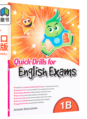 Quick Drills for English Exams P1 一年级含答案 B册 英语考试快速演练 香港教育图书进口原版教材工具书 Athens Education
