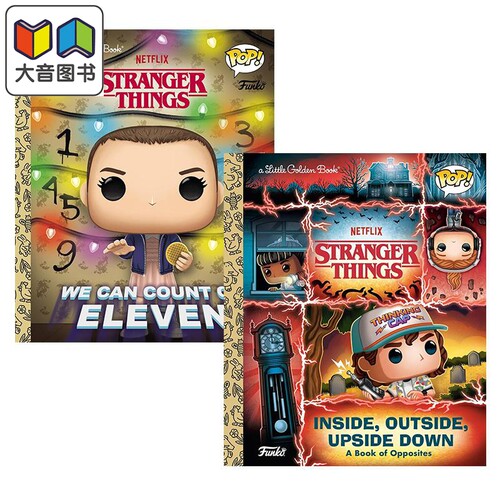 Funko Pop大眼仔系列小金书 网飞热播悬疑剧英文原版怪奇物语故事图画书2册 Little Golden Book Stranger Things 大音