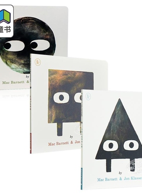 Jon Klassen 形状三部曲精品绘本3册 幽默趣味故事图画书  圆形正方形三角形 艺术启蒙认知