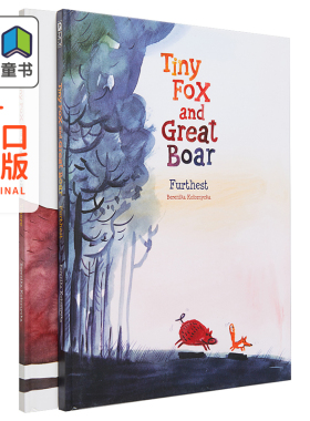 Tiny Fox and Great Boar There Furthest 桥梁漫画 小狐狸与大野猪2册套装 英文原版儿童绘本图像小说动物故事书 大音