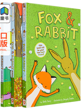 Gergely Dudas Fox & Rabbit 狐狸与兔子系列3册套装 Beth Ferry 图像小说图画小说 儿童漫画故事书 6岁以上 英文原版进口 大