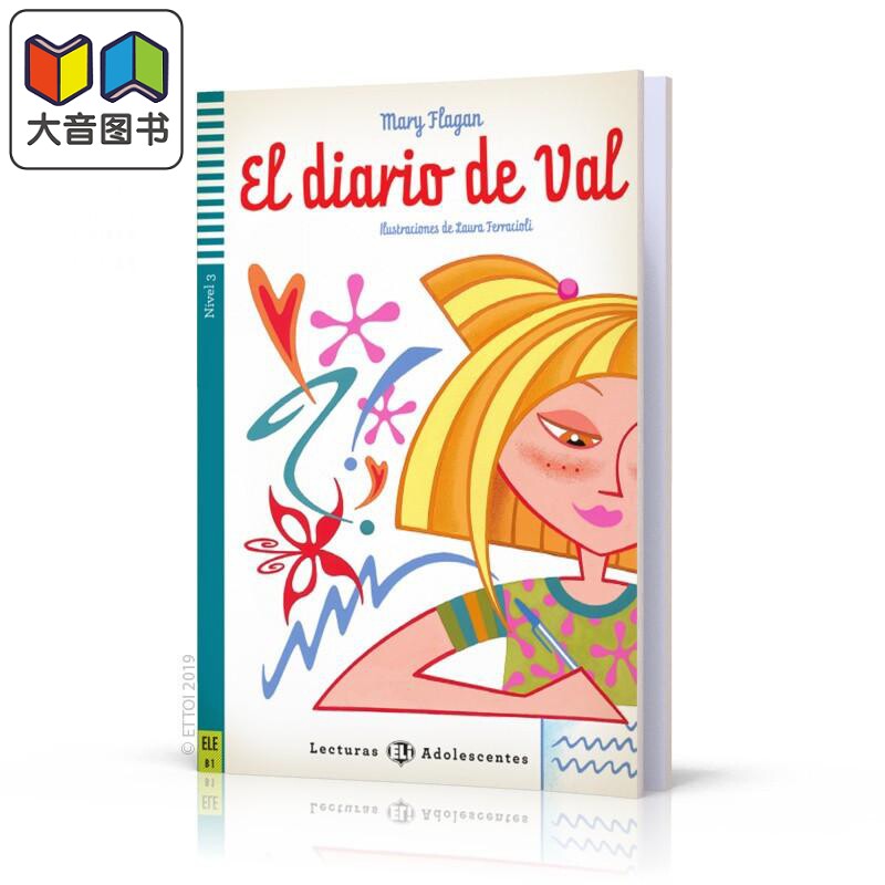 西班牙语原版分级读物ELI Teen Readers Spanish B1: El diario de Val瓦尔的日记 含音频 西班牙文 小语种小说阅读 大音