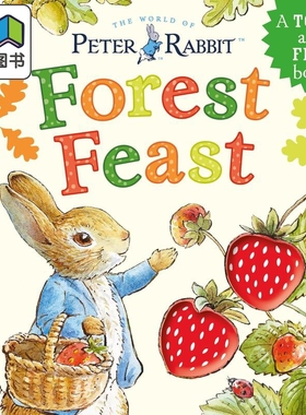彼得兔 森林盛宴 Peter Rabbit Forest Feast 英文原版 儿童纸板书 互动式触摸书 亲子绘本图画书 进口低幼童书 大音
