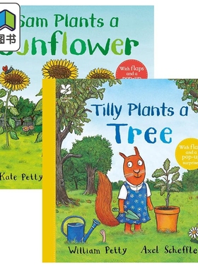 Axel Scheffler 相信自然儿童绘本2册套装 Tilly Sam Plants Tree Sunflower 山姆 蒂莉 英文原版 园艺种植图画书植物 科普