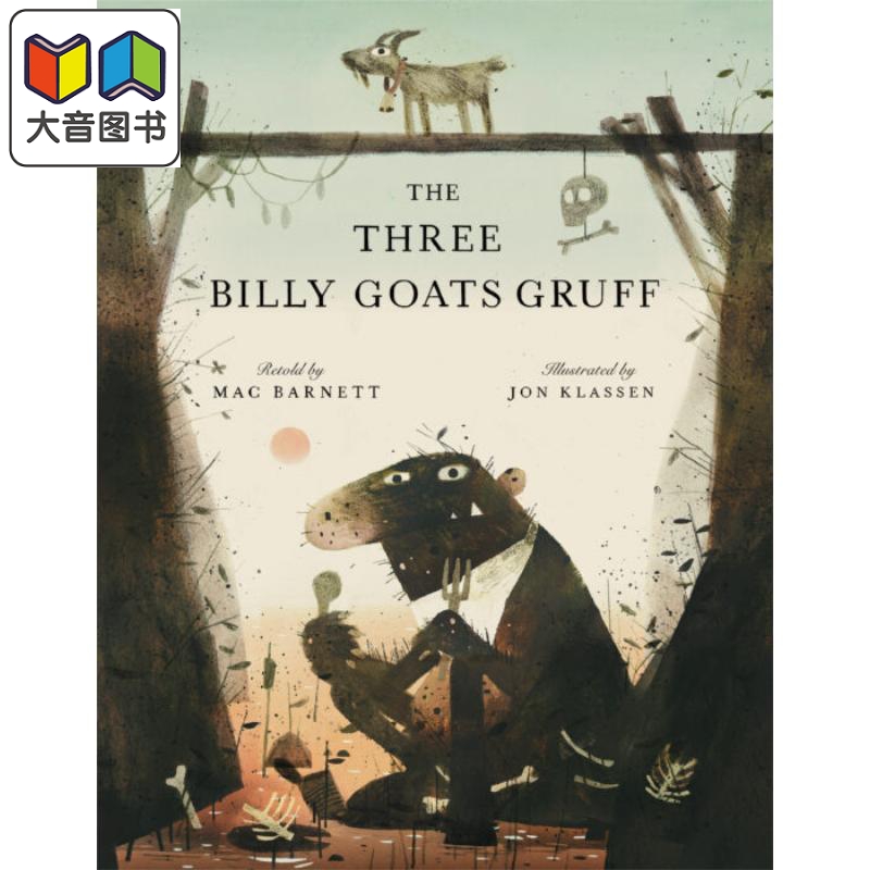 Jon Klassen The Three Billy Goats Gruff 三只比利羊 英文原版 大音 书籍/杂志/报纸 儿童读物原版书 原图主图