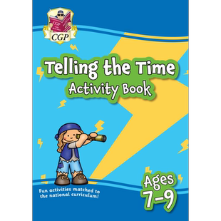 7-9岁年龄段的新讲时间活动书 非常适合家庭学习New Telling the Time Activity Book for Ages7-9 home learning 大音