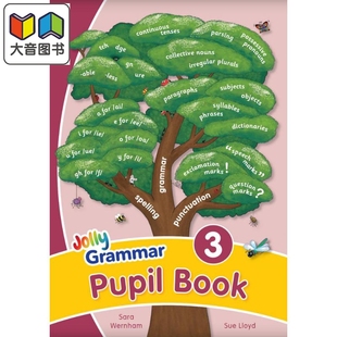 Letters 手写体字母 Jolly 英语版 快乐语法3 Precursive 英文原版 英式 Book Pupil 大音 进口 Grammar 学生用书