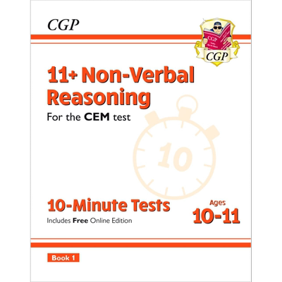 英国CGP原版 CEM 11+ Ages 10-11 10-Minute Tests Verbal Non Verbal Reasoning Maths Practice Book 英文原版含在线资源