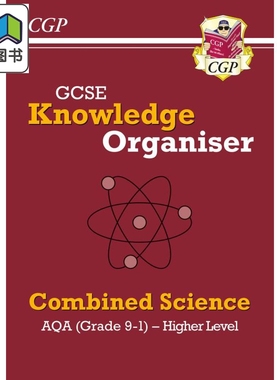 英国原版CGP教辅 New GCSE Knowledge Organiser AQA Combined Science Higher Grade 9-1 知识组织者AQA综合科学 大音