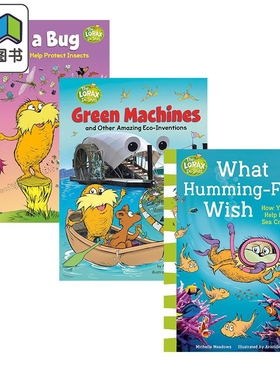Dr Seusss The Lorax Books 英文原版苏斯博士非小说类儿童生态知识科普图书3册What Humming Fish Wish Hug a Bug 大音