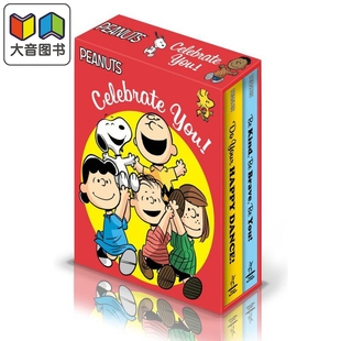 儿童卡通动画纸板书图画书 大音 You 儿童读物 花生漫画系列 进口童书 英文原版 Set Boxed Celebrate 史努比庆祝盒子