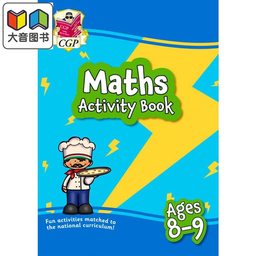 英国原版CGP教辅 New Maths Activity Book for Ages 8-9 home learning 8-9岁的新数学活动书家庭学习 大音